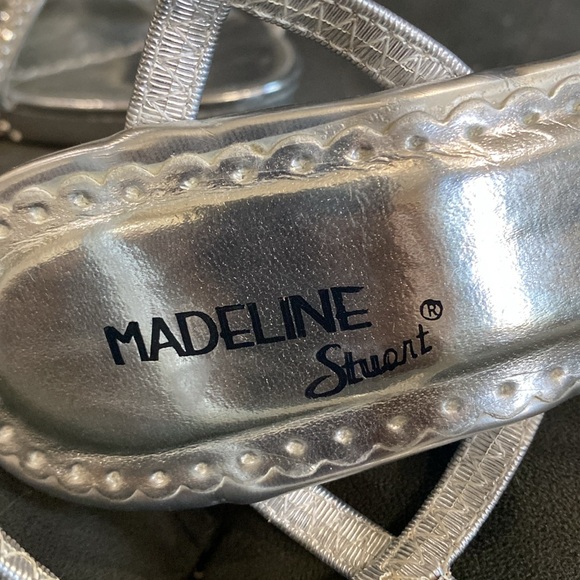 Madeline Stuart Rhinestone Silver Evening Heels - Picture 4 of 9